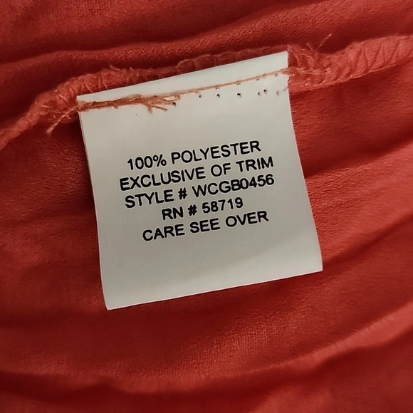 Notations Ruffle Poppy Short Sleeve Button Front Women's Sz 1X. (NWT) - Picture 7 of 9